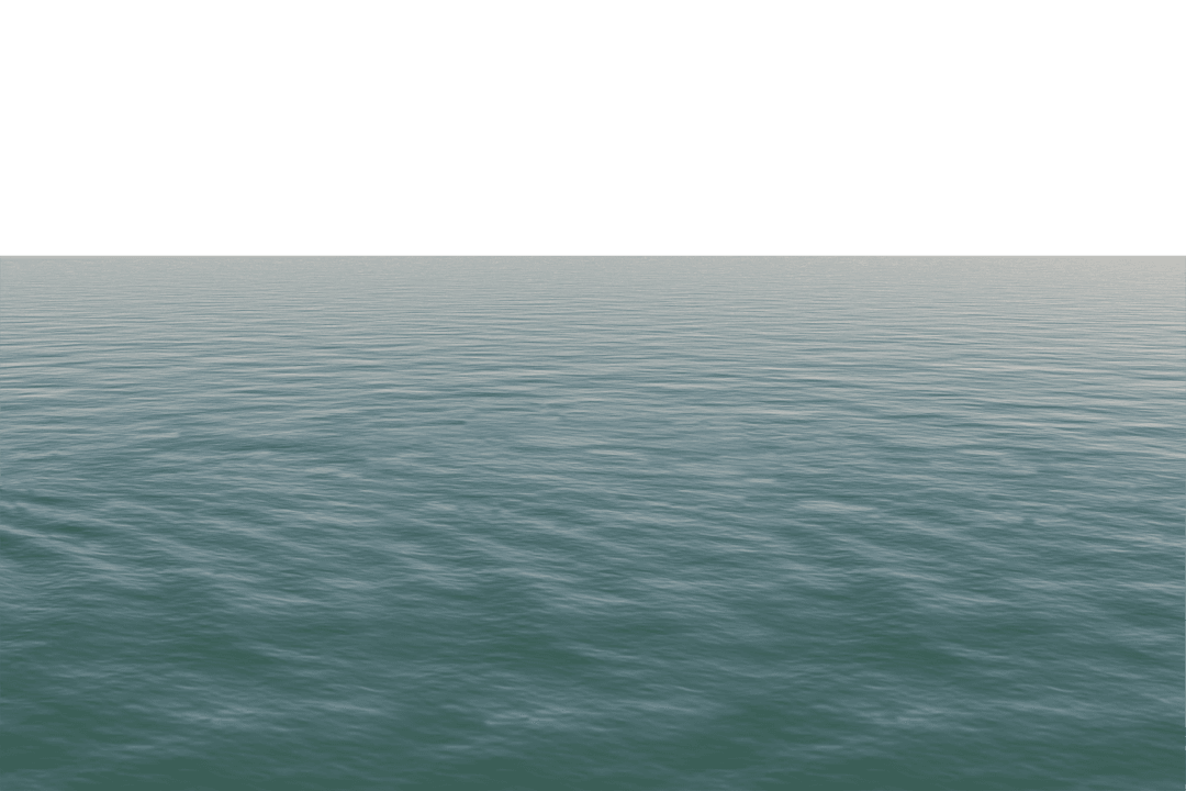 Transparent Still Ocean Waters Meeting Horizon