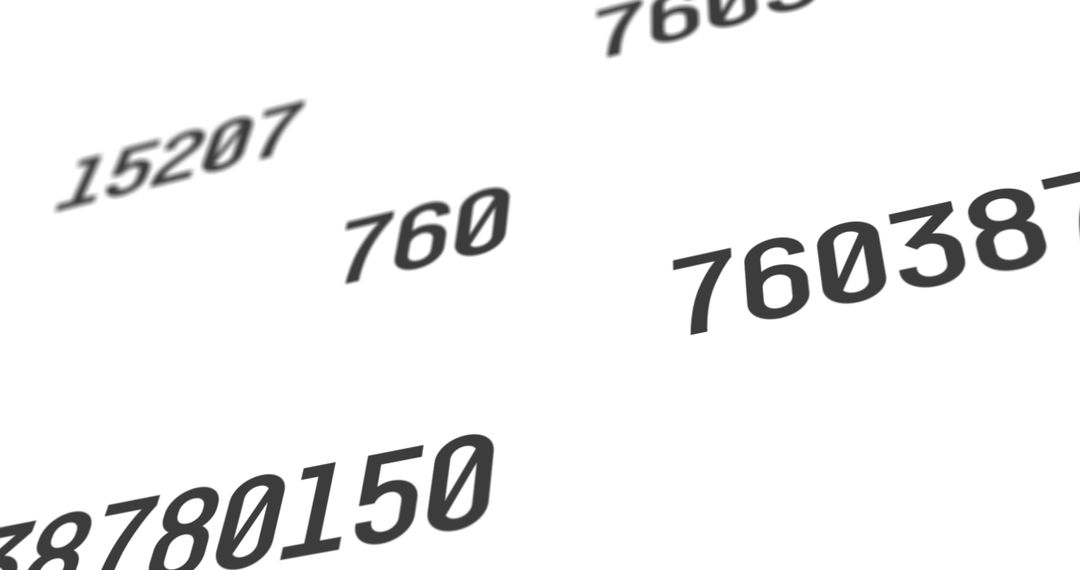 Dynamic Changing Numbers on White Background