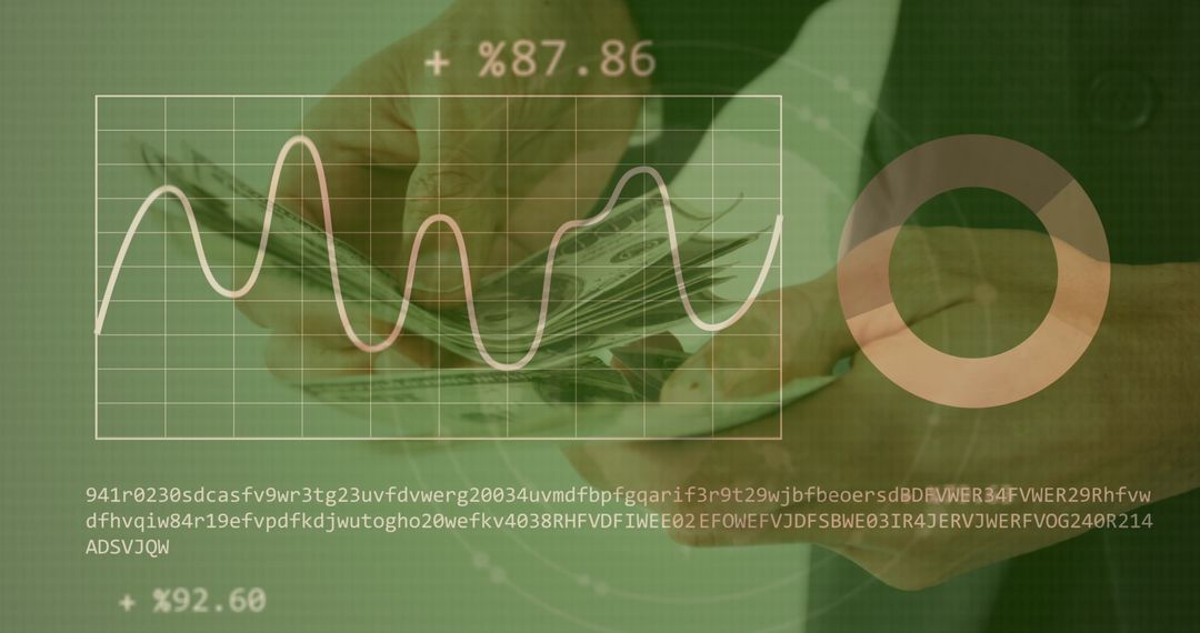 Businessman Analyzing Financial Data Holding Dollars