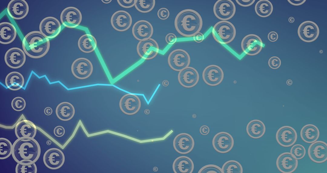 Euro Currency Graph with Digital Interface