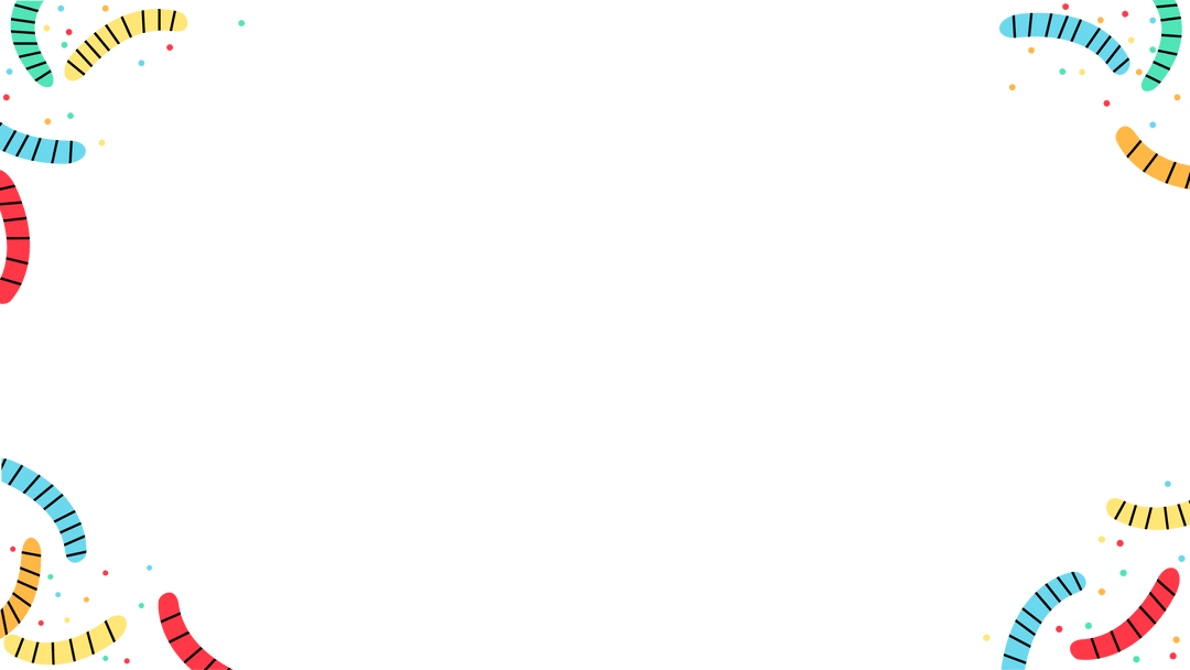 Transparent Flat Design Border with Colorful Ribbons and Star Confetti