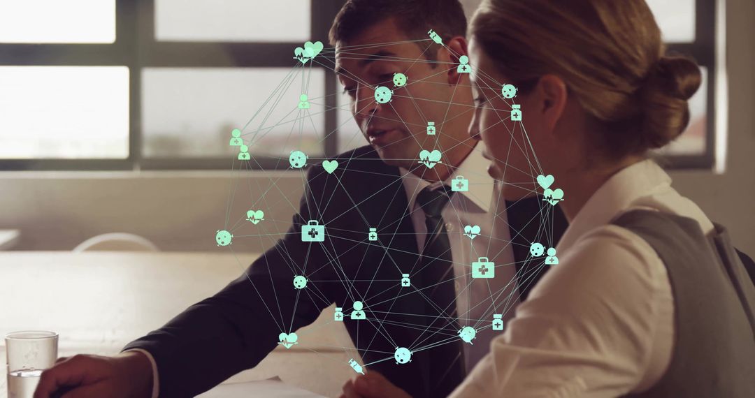 Digital Network Overlay on Business Meeting Collaboration