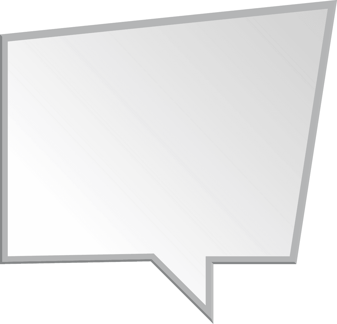 Transparent Speech Bubble Graphic for Communication Designs