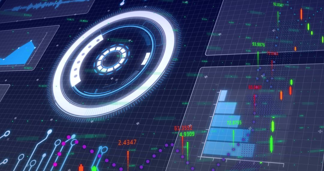 digital interface overview with interactive data elements - Free Images, Stock Photos and Pictures on Pikwizard.com