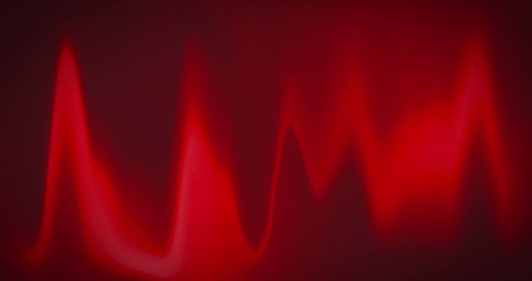 Dynamic Red Heartbeat Wave on Black Background