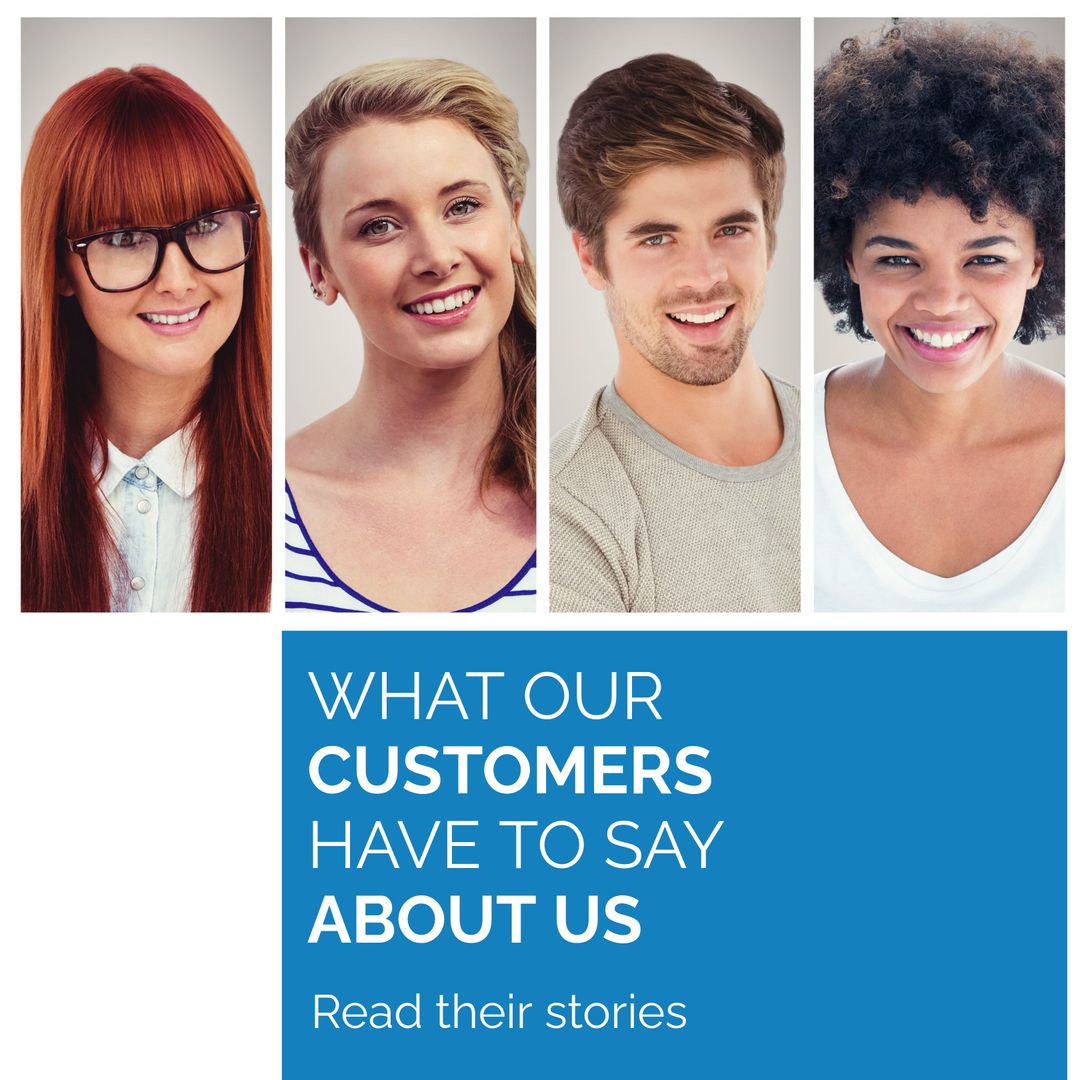 Diverse People Celebrating Customer Satisfaction and Positive Feedback