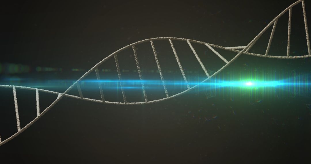 Dynamic DNA Structure with Glowing Light Effect