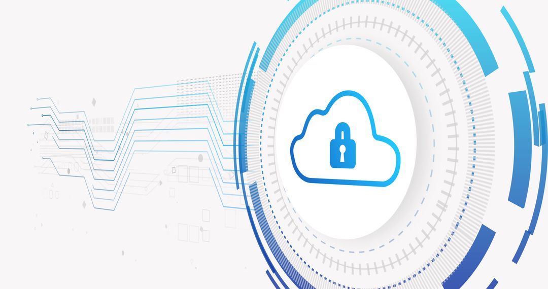 Digital Cloud Security with Network Connections Concept