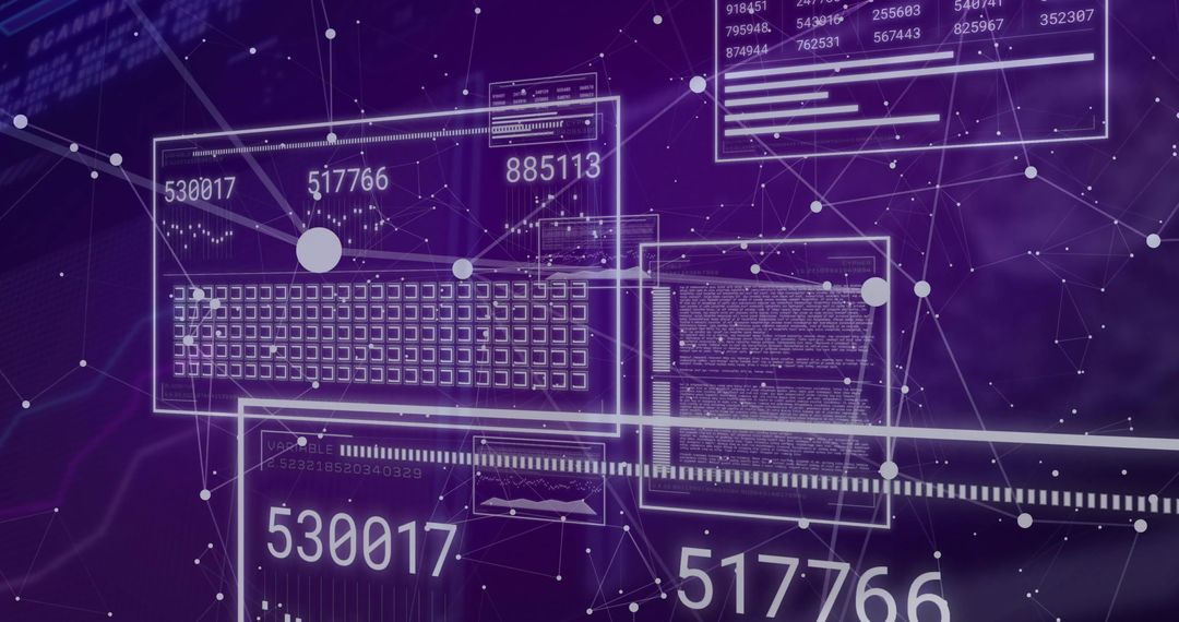 Futuristic Wireframe Keyboard Connection in Cyberspace