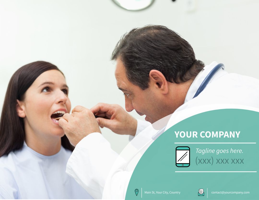 Dentist Examining Patient, Highlighting Dental Health Examination