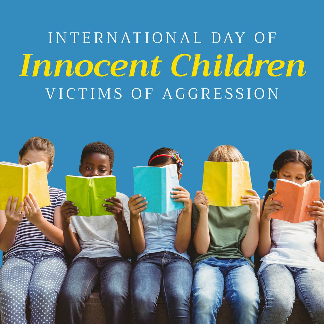 Children Reading Together on International Day of Innocent Children