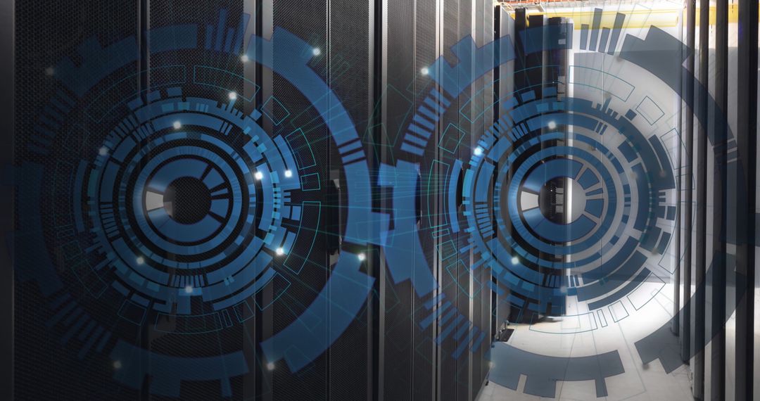 Advanced Technology Interface in Computer Server Room