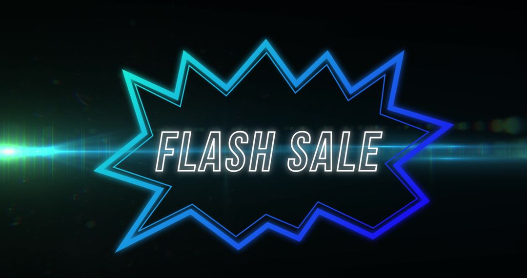 Dynamic Flash Sale Digital Banner on Dark Background