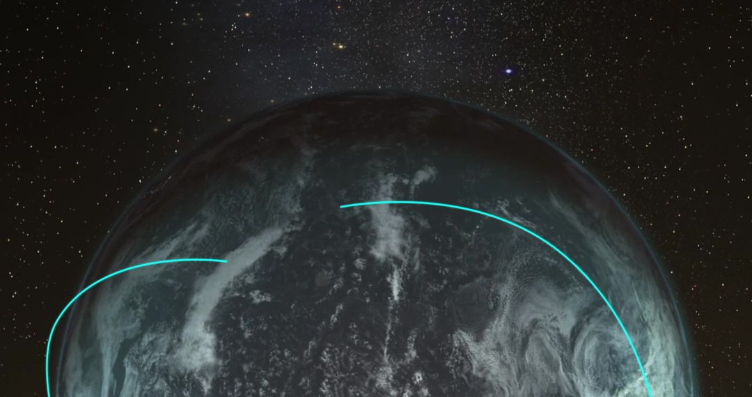 Global Connectivity with Blue Arcs in Space