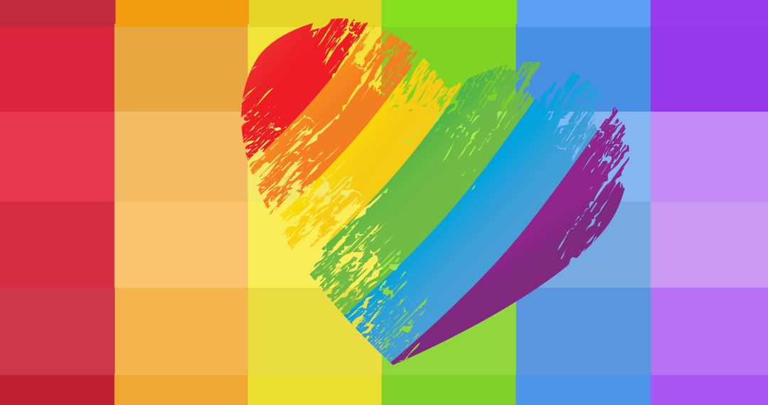 Vibrant Rainbow Heart Celebrating LGBTQ Pride and Equality
