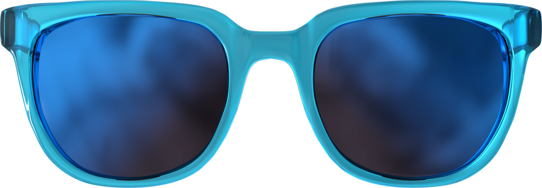 Transparent Blue Sunglasses with Reflective Lenses Close-up - Download Free Stock Images Pikwizard.com