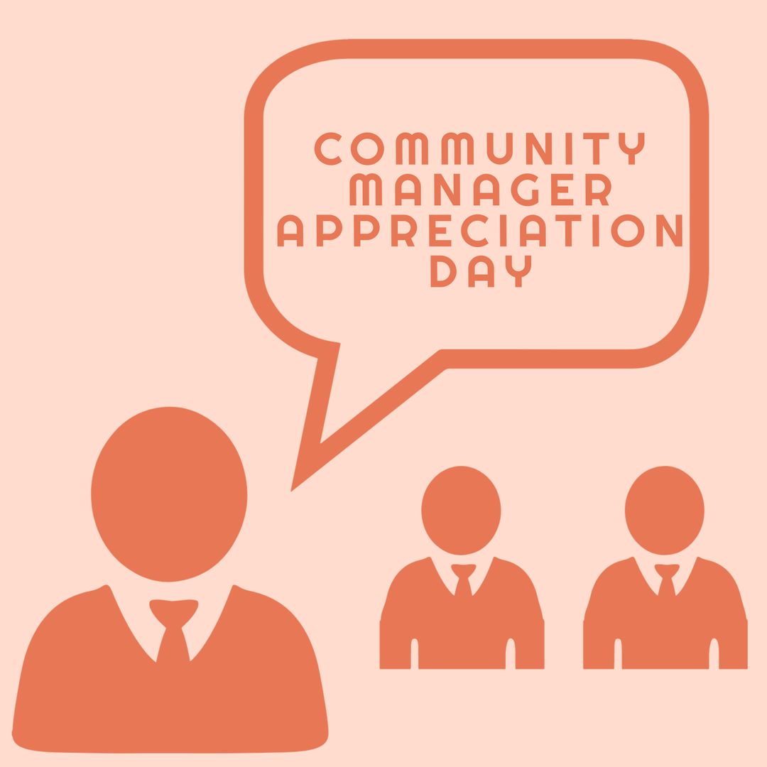 Community Manager Appreciation Day Graphic with Stylized Figures