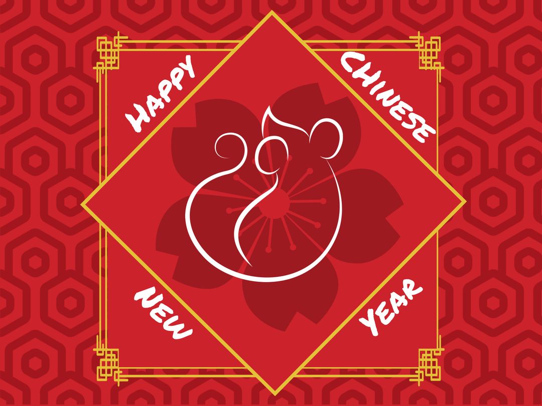 Lunar New Year Monkey Imagery with Festive Red Decor
