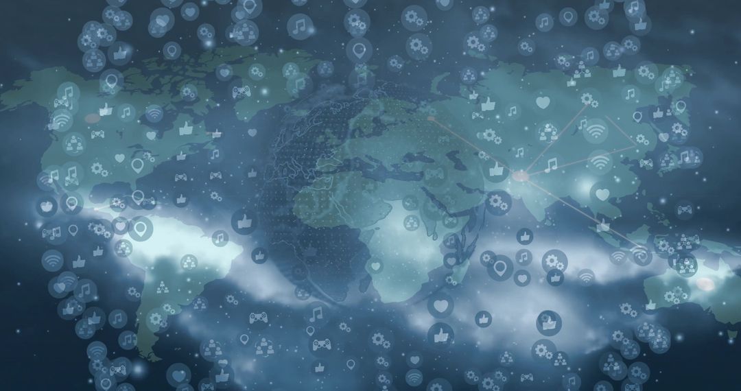 Global Connectivity and Digital Network Abstract Design