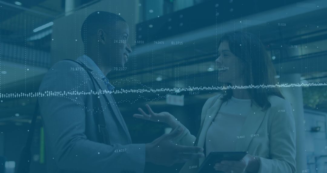 Diverse Professionals Discussing Global Financial Data Analytics