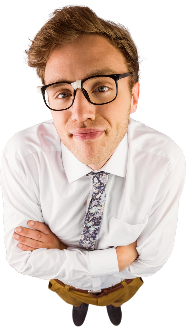 Transparent Young Businessman with Geeky Eyeglasses - Download Free Stock Images Pikwizard.com