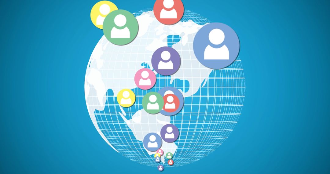 Global Social Media Connections Illustration