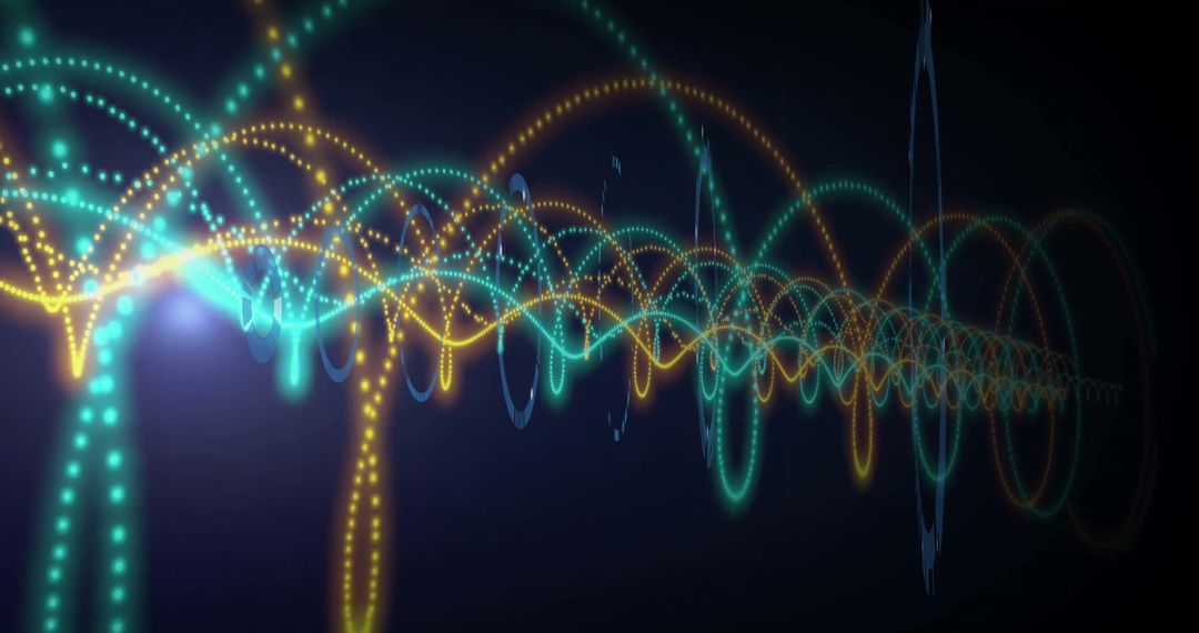Abstract Digital Waveform Visualization in Futuristic Style