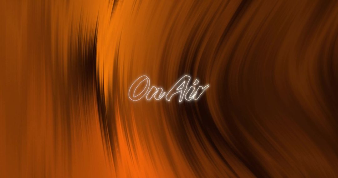Abstract Orange Wave Background with On Air Text Overlay