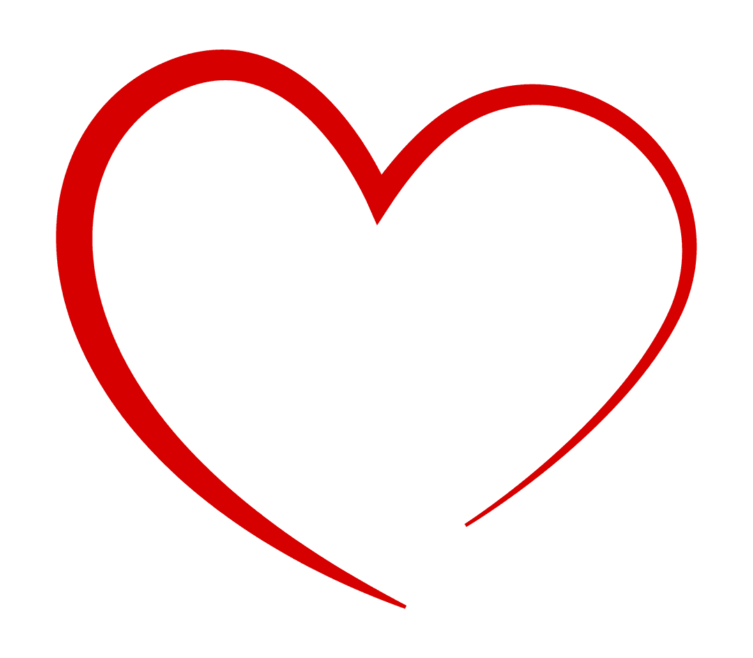 Red Heart Symbol on Transparent Background Illustration