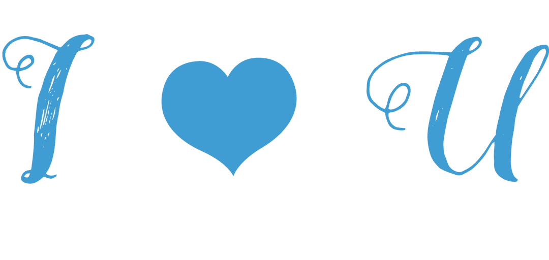 Elegant I Love You Text with Heart on Transparent Background