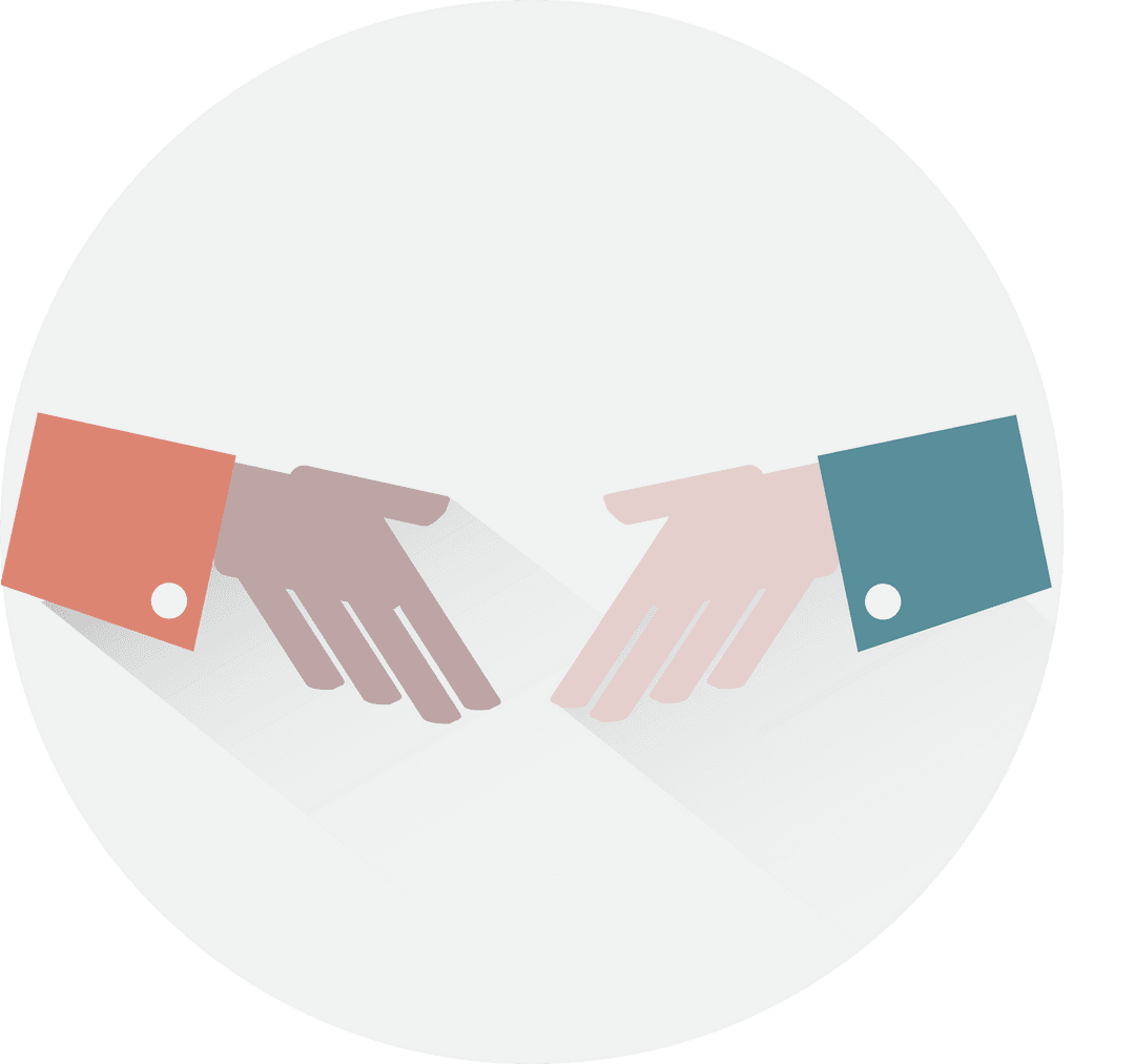 Transparent Business Handshake Representation Illustration