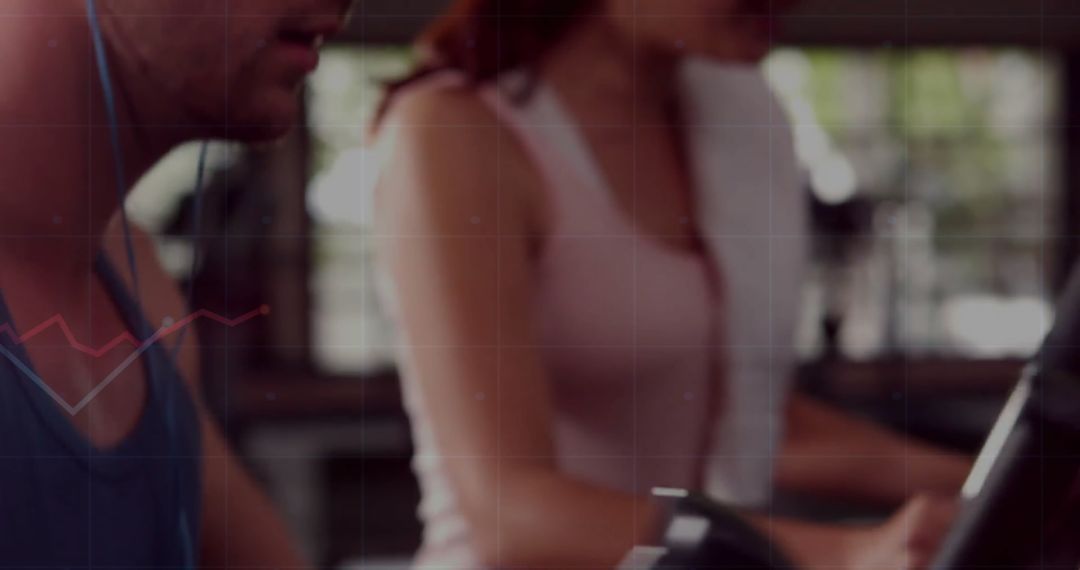 Dynamic Pair Running with Fitness Tracking in Modern Gym