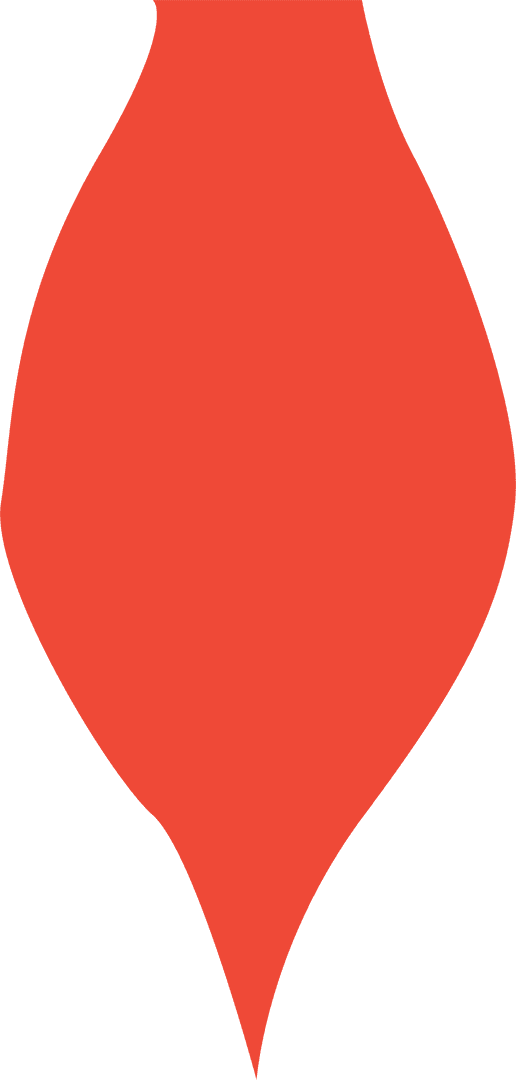 Transparent background with red abstract shape for design