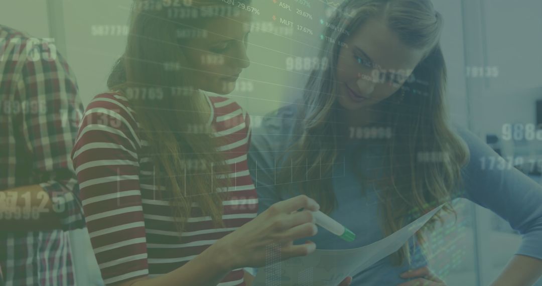 Coworkers Analyzing Financial Data and Creating Strategy Plan