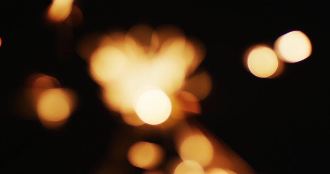 Out of Focus Sparkler Bokeh on Black Background