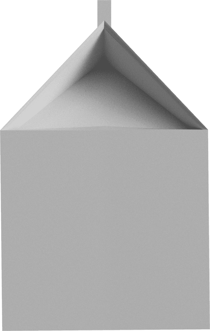 Transparent Gray Carton Box Mockup with Top View