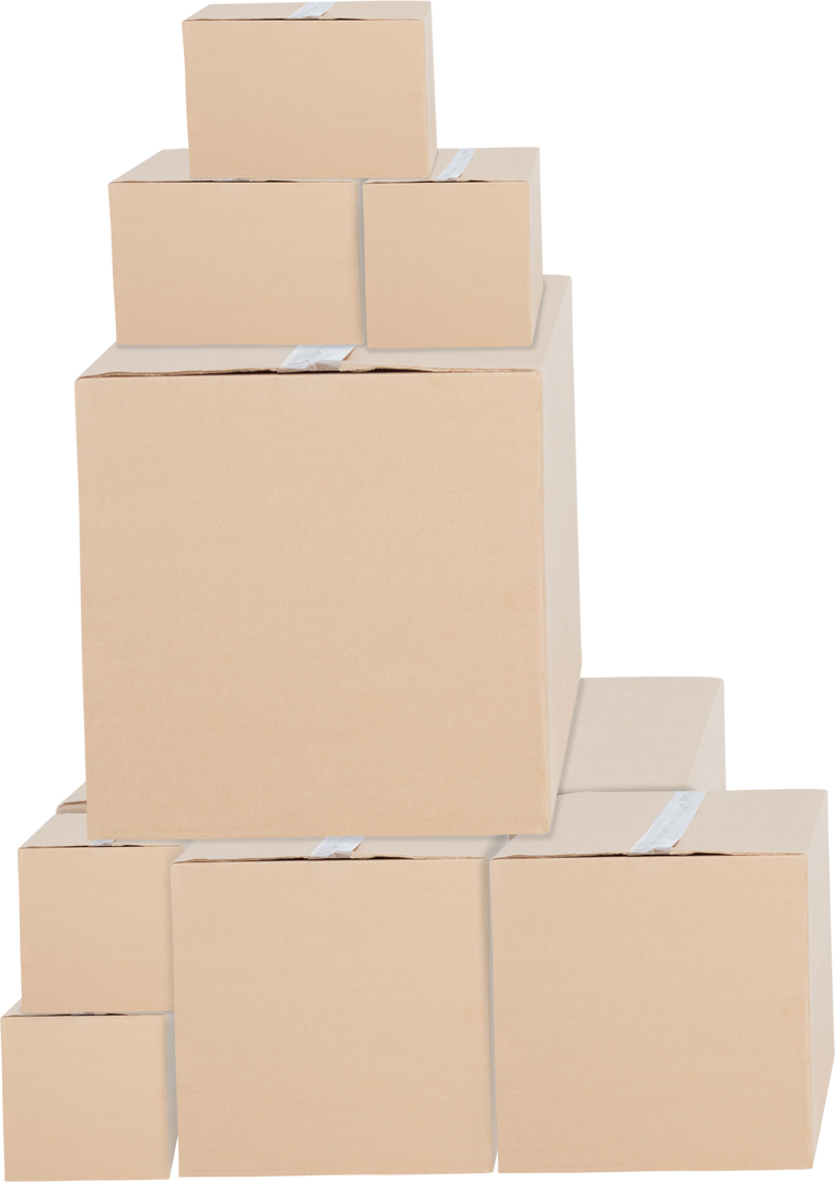 Transparent Stacked Cardboard Boxes on White Background - Download Free Stock Images Pikwizard.com