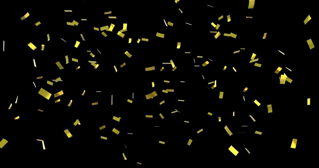 Falling Gold Confetti on Black Background - Free Images, Stock Photos and Pictures on Pikwizard.com