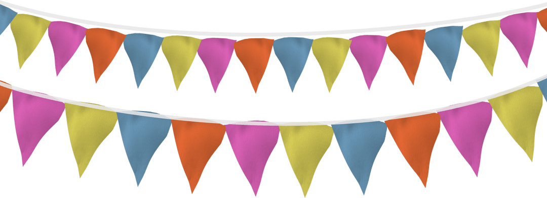 Colorful Transparent Bunting for Party Celebrations