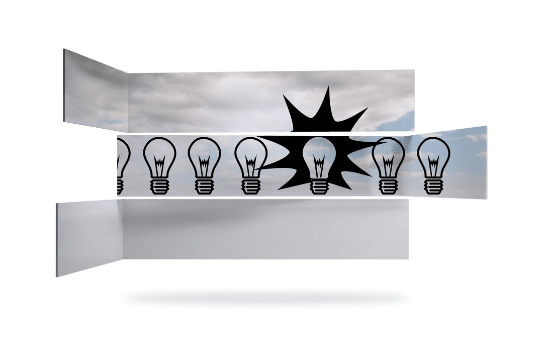 Transparent Screen Display Light Bulb with Inspirational Brightness