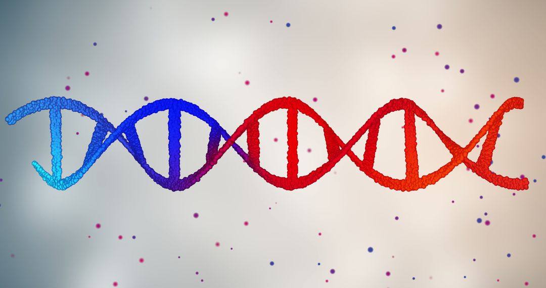 Colorful DNA Strand with Artistic Background