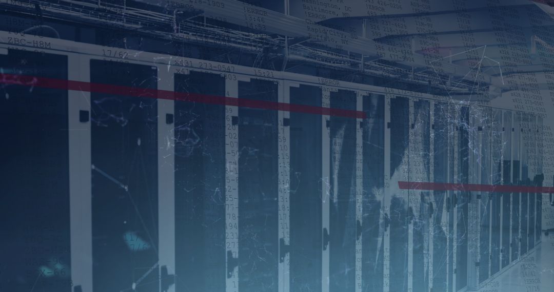 Global networking in empty server room with data plexus