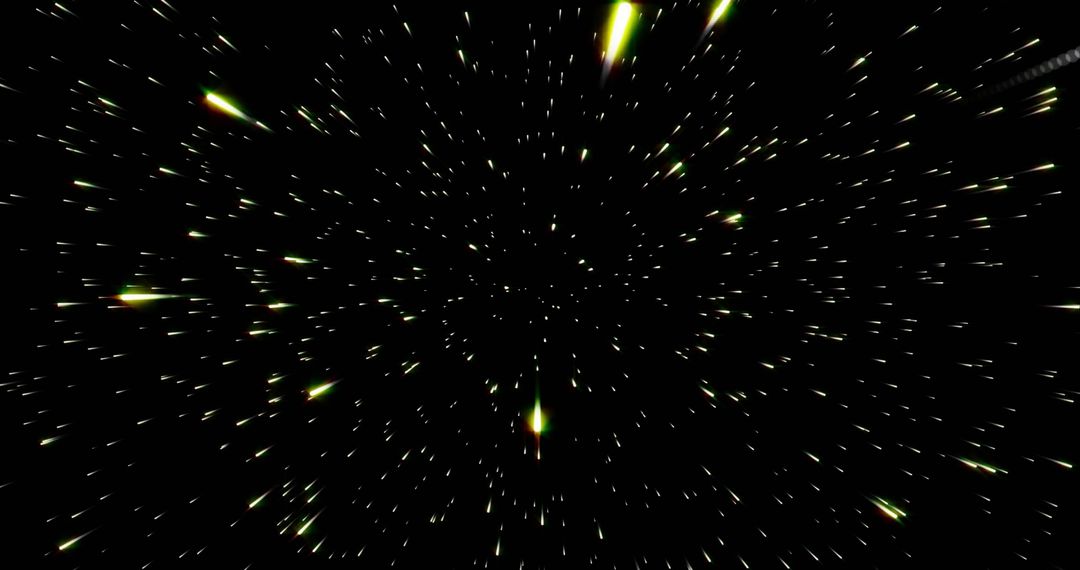 Colorful Light Trails Creating Space Warp Effect