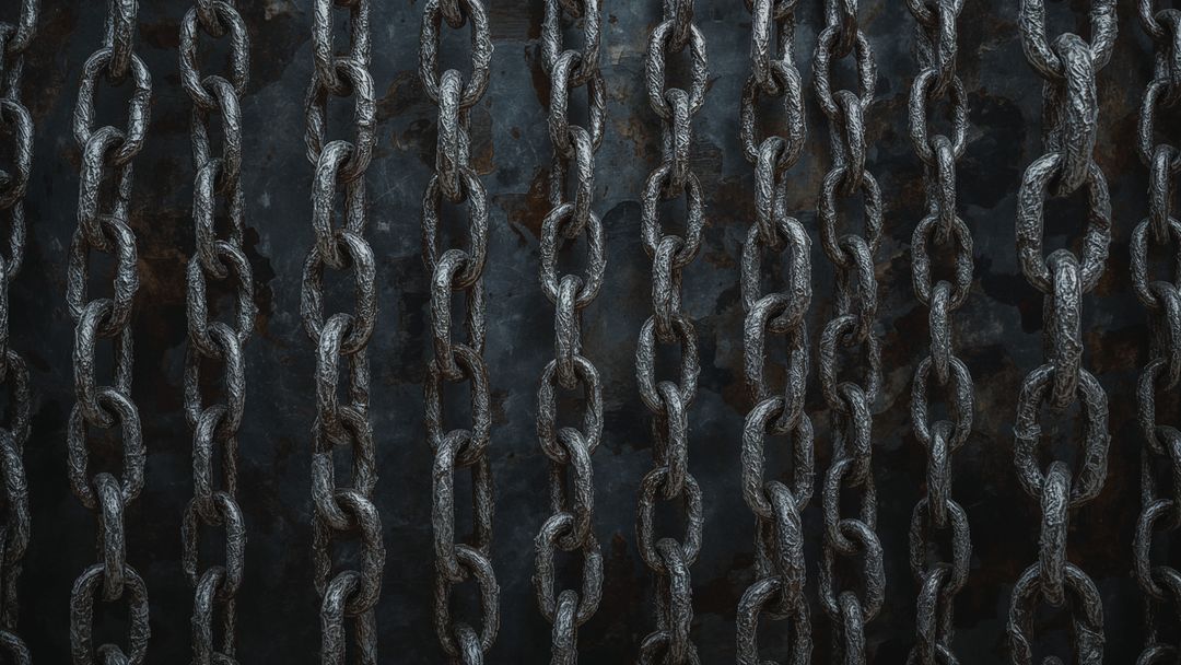 Rusted Industrial Chains Creating a Gritty Metal Texture