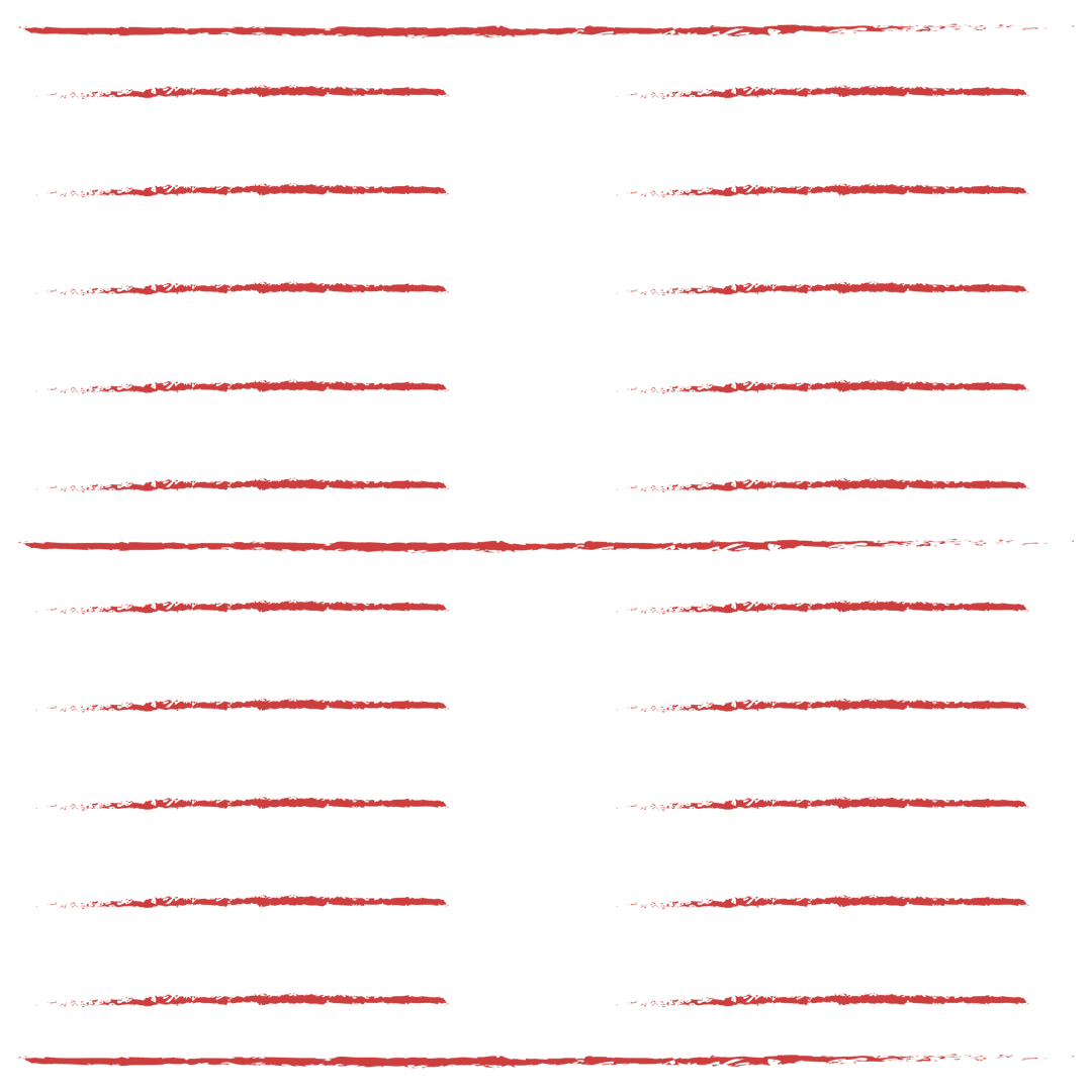 Red Abstract Linear Shapes on Transparent Background