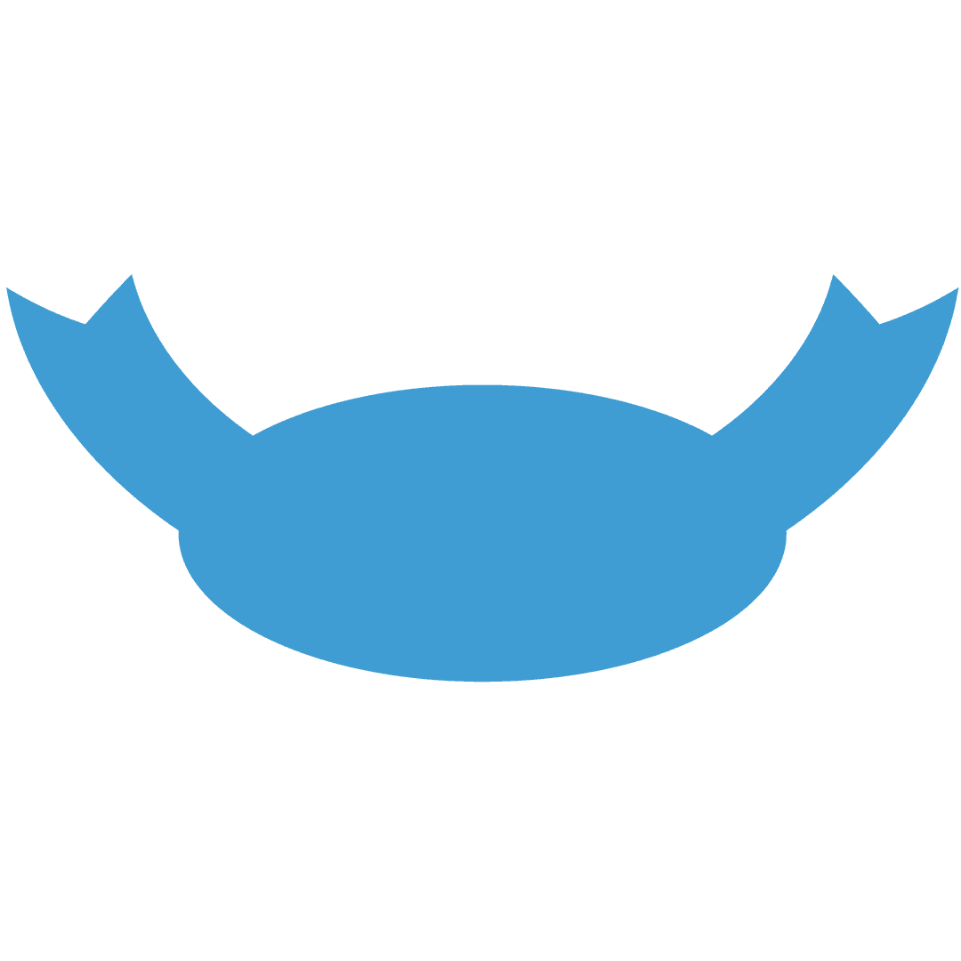 Blue Ribbon Banner on Transparent Background for Gift Design