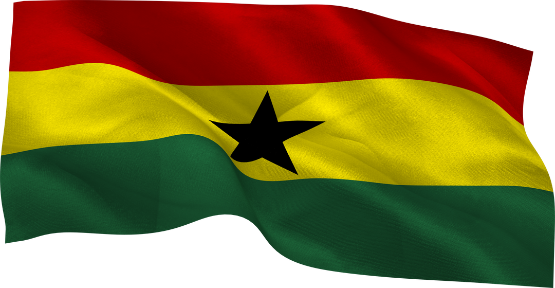 Transparent Digital Illustration of Ghana National Flag - Download Free Stock Images Pikwizard.com