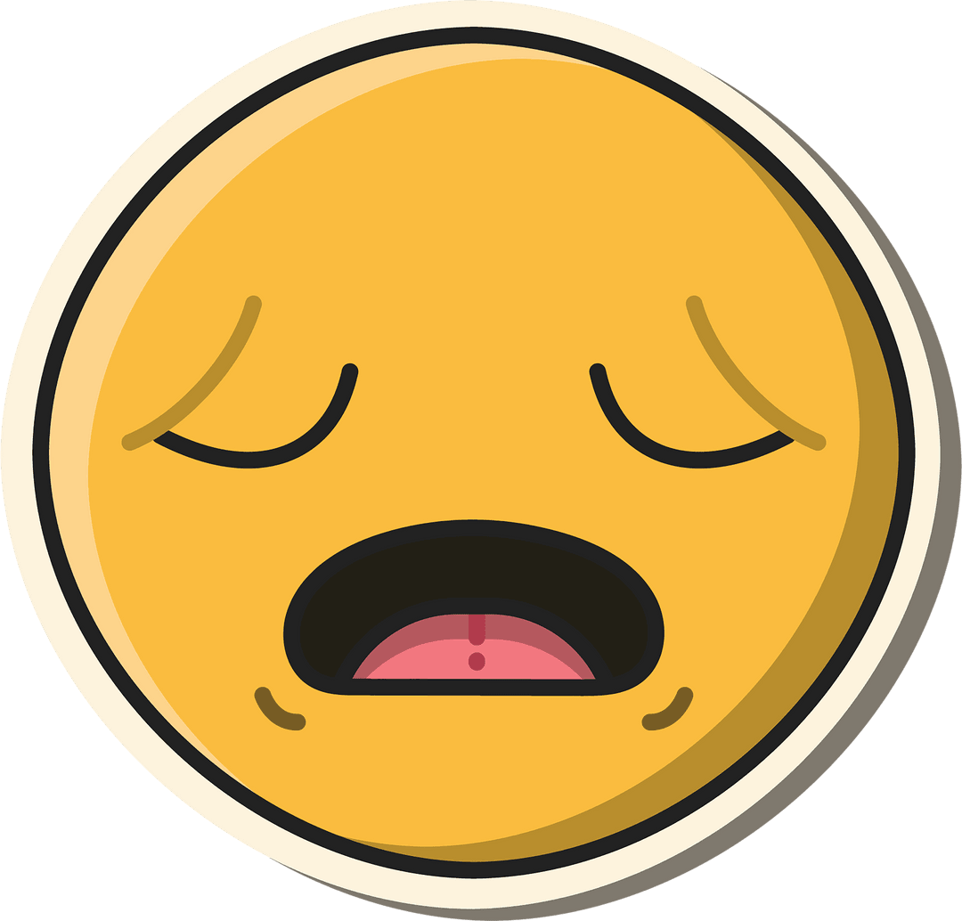 Transparent Sad Emoji Icon for Social Media Communication