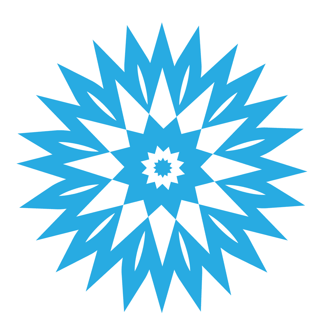 Elegant Transparent Blue Snowflake Digital Design