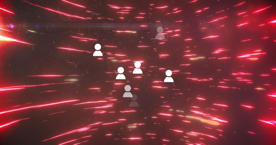 Digital Social Media Icons over Dynamic Background